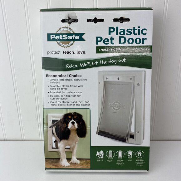 PetSafe Plastic Pet Door Small Dog Cat 1-15 LB New Open Box - Picture 1 of 3